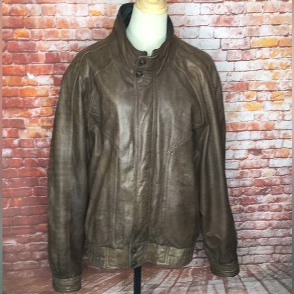 Vintage Wilsons Leather Adventure Bound Originals Brown Leather Bomber J… - Picture 1 of 13